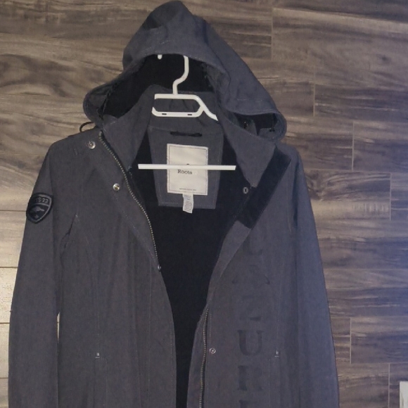 Roots 73 x Lazure - Women's Charcoal Gray Long Jacket - Picture 6 of 9